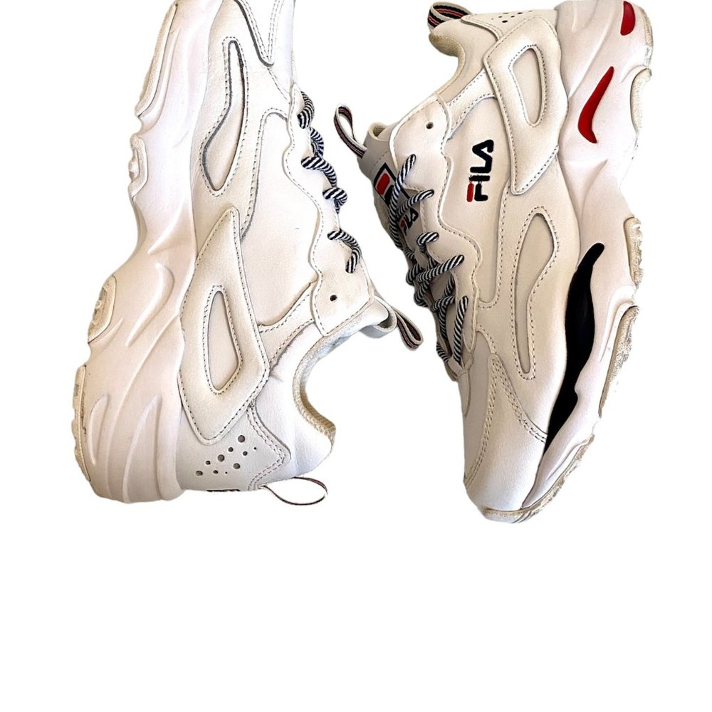 FILA Womens Ray Tracer White Running Shoes Sneakers Size 8.5 Excellent Condition - Picture 4 of 10